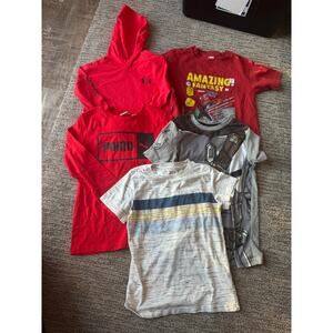 Lot of Five Boys 5/6 Shirts.  Marvel, Star Wars, Puma